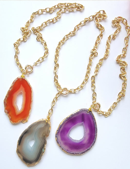 Agate statement necklace