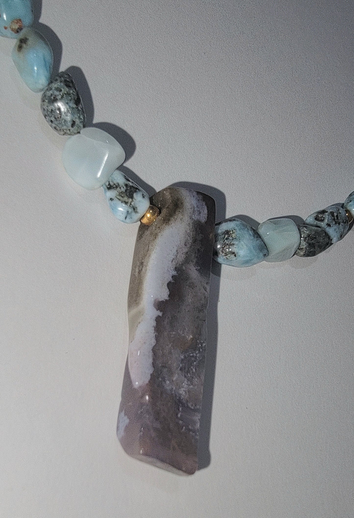 Larimar & Indian Agate Necklace