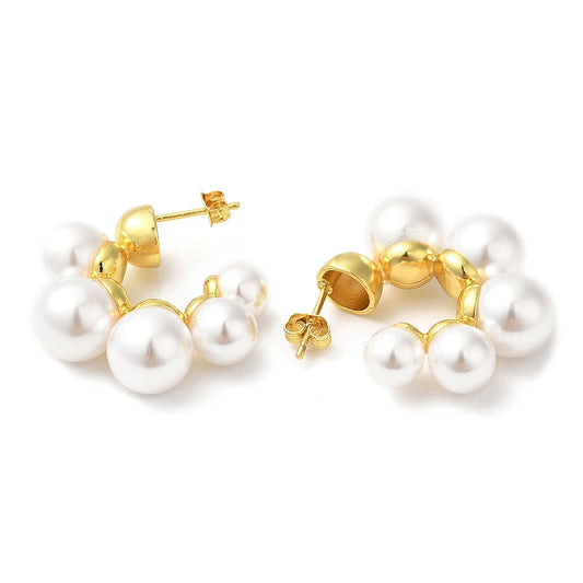 Glam big pearl earrings