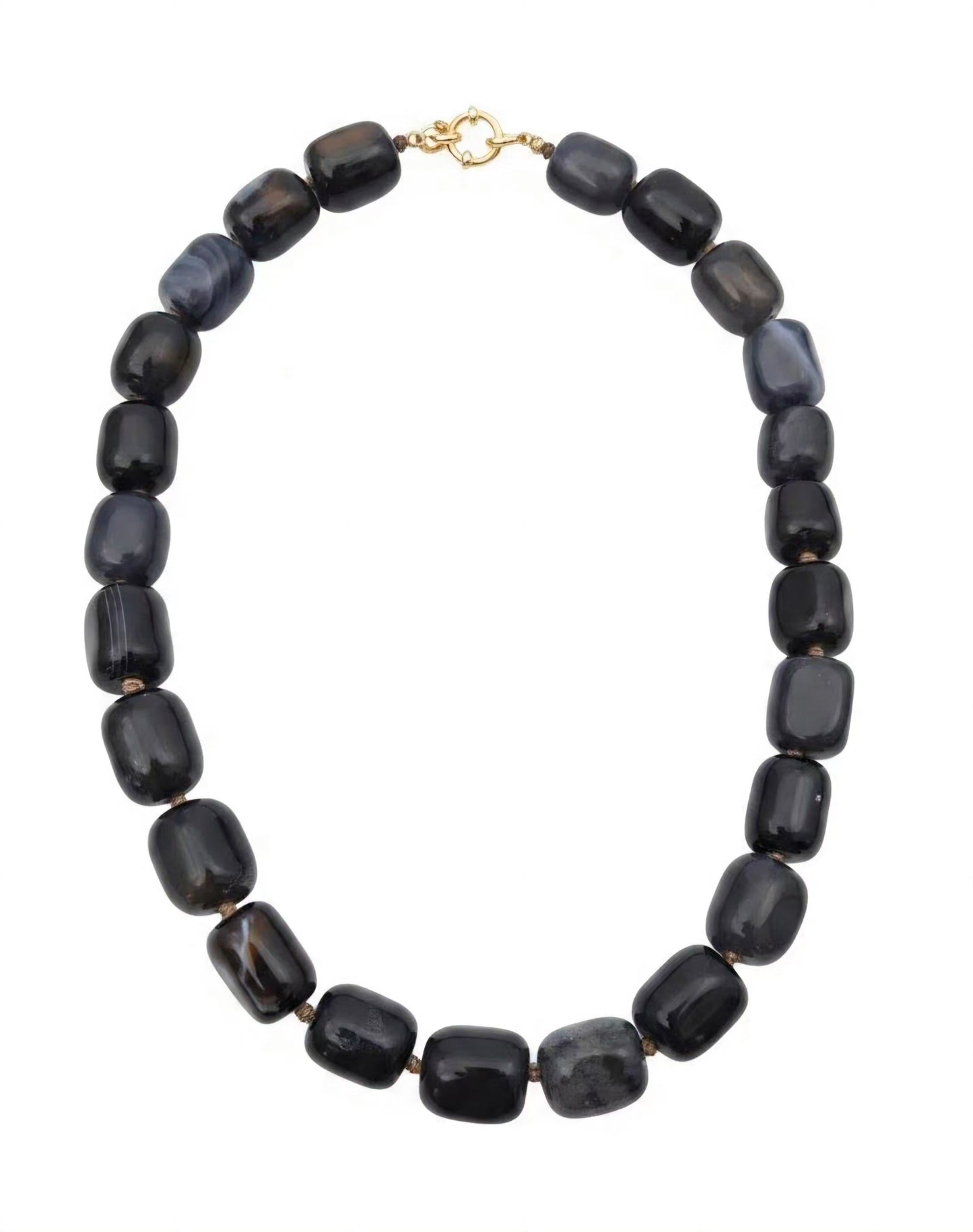 Pure black agate