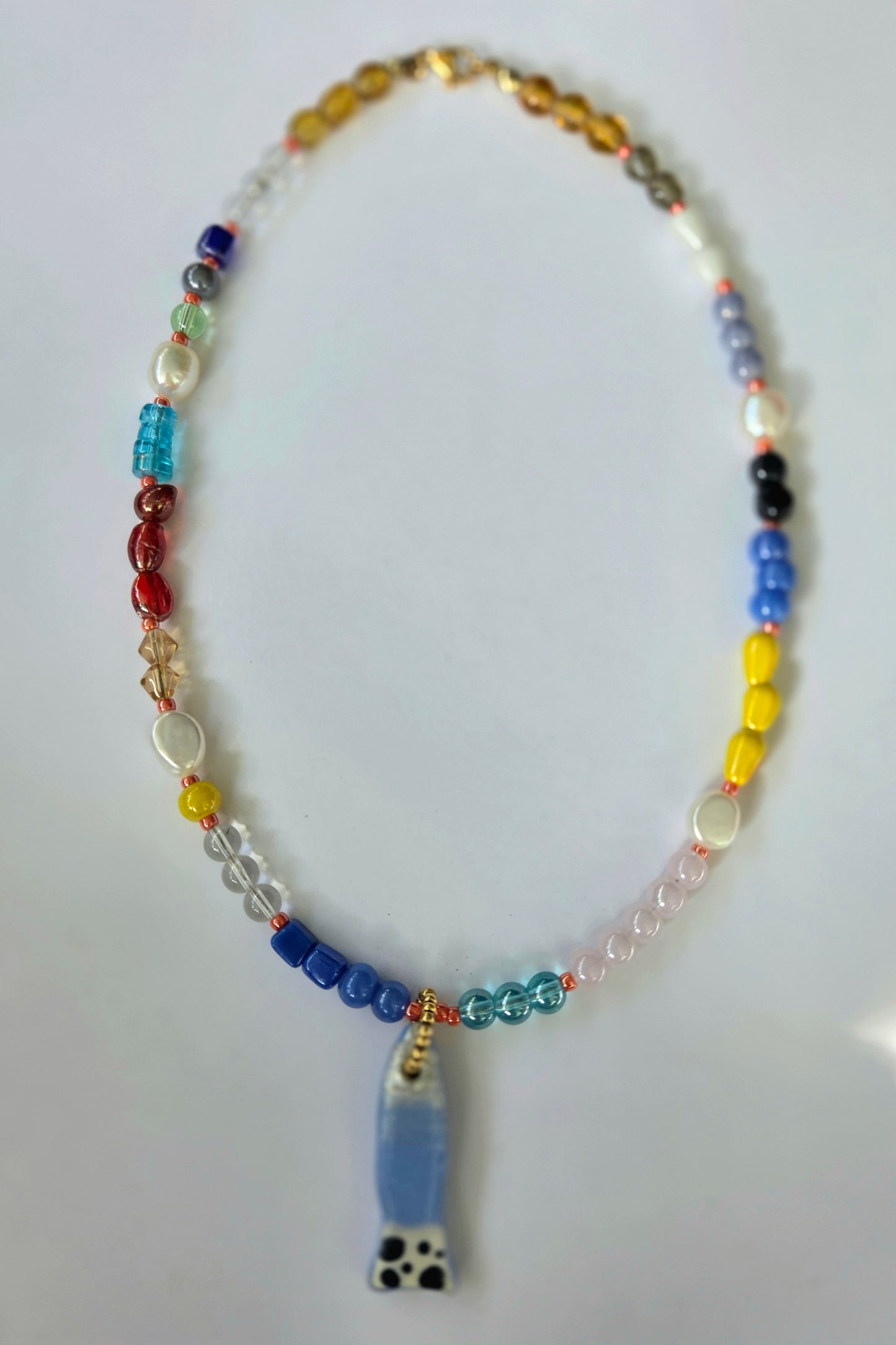 Colorful fish necklace