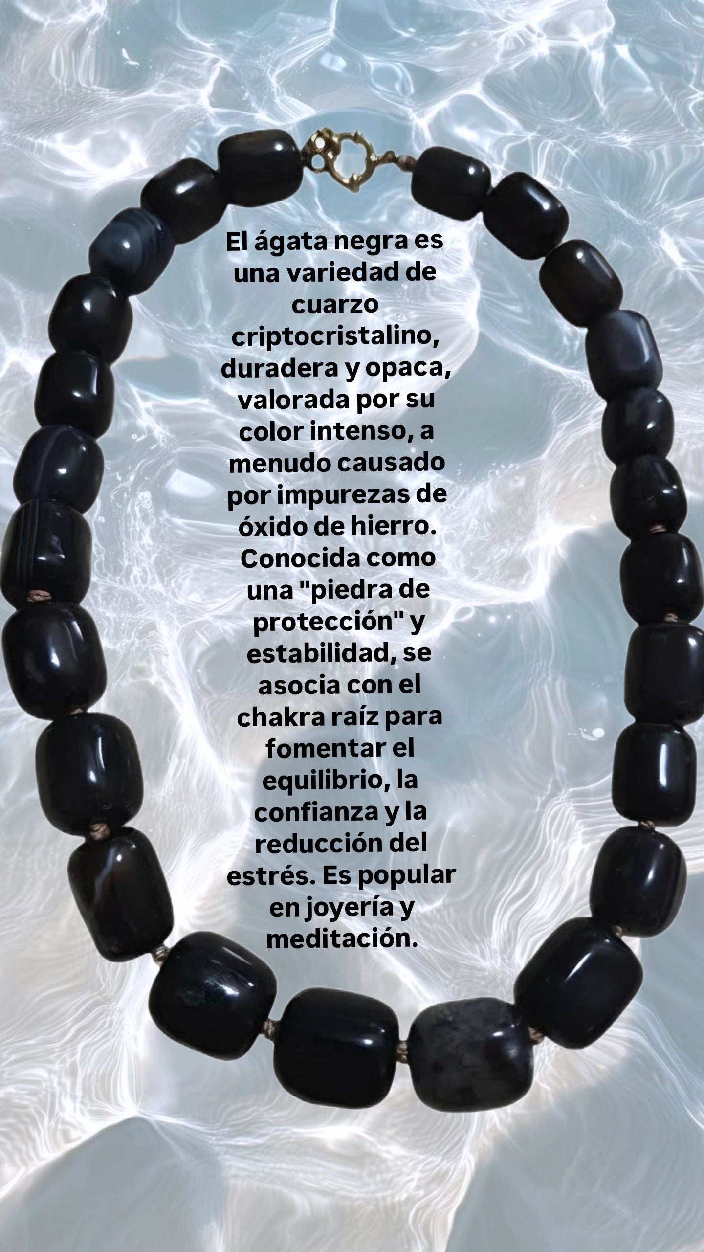 Pure black agate
