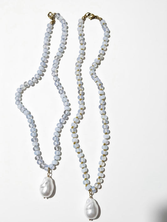 Slik knot Opalite Necklace